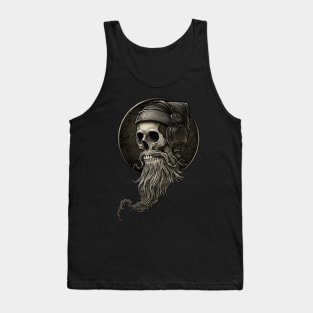 Viking Vintage Skull Beard with Headphone Tank Top